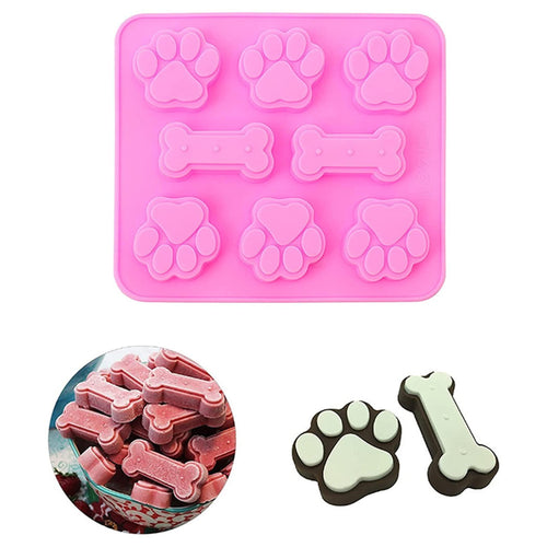 Puppy paw bone silicone mold